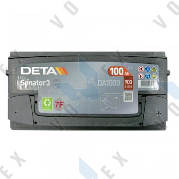 Аккумулятор Deta Senator 3 Carbon Boost 100Ah R+ 900A